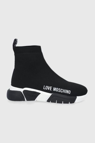 Topánky Love Moschino čierna farba,