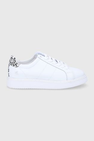 Кожаные ботинки Lauren Ralph Lauren Angeline Ii цвет белый на платформе