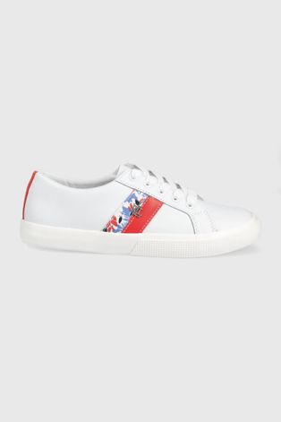 Δερμάτινα παπούτσια Lauren Ralph Lauren Janson Ii χρώμα: άσπρο