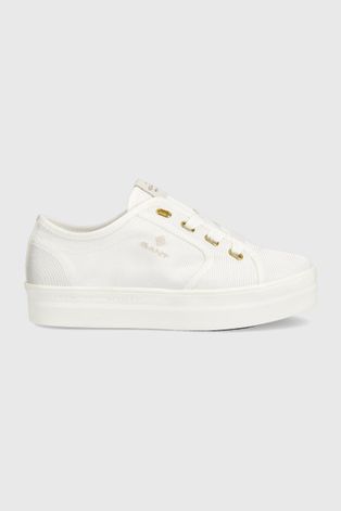 Πάνινα παπούτσια Gant Leisha χρώμα: άσπρο