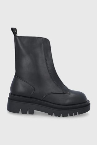 Členkové topánky Pepe Jeans Enfield Zip 999 dámske, čierna farba, na platforme