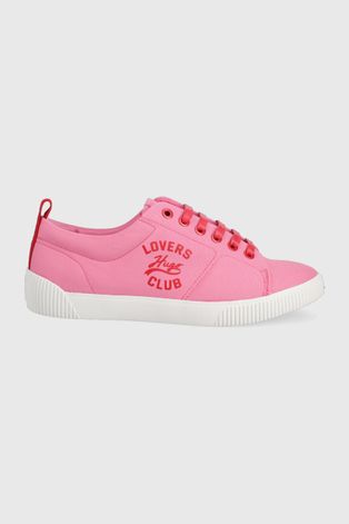 Ботинки HUGO цвет розовый