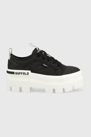 Πάνινα παπούτσια Buffalo χρώμα: μαύρο
