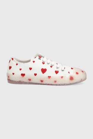 Πάνινα παπούτσια Love Moschino χρώμα: άσπρο