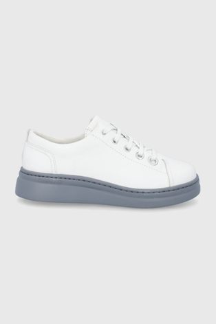 Шкіряні черевики Camper Tws колір білий на платформі