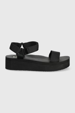 Sandale Billabong za žene, boja: crna, s platformom