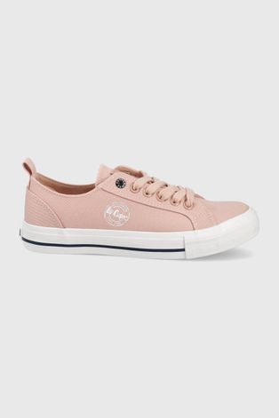 Πάνινα παπούτσια Lee Cooper γυναικεία, χρώμα: ροζ