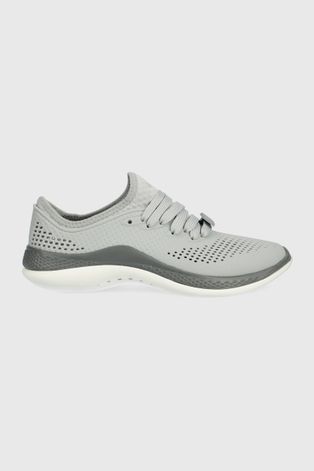 Sneakers boty Crocs šedá barva