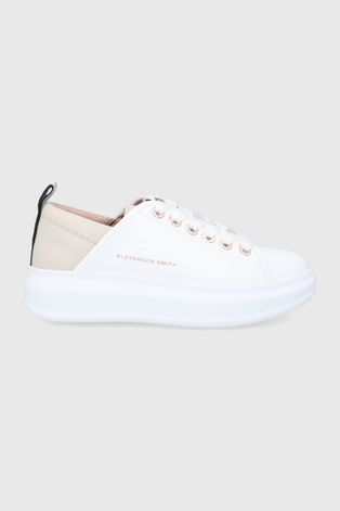 Δερμάτινα παπούτσια Alexander Smith Wembley χρώμα: άσπρο