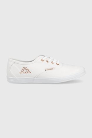 Πάνινα παπούτσια Kappa γυναικεία, χρώμα: άσπρο