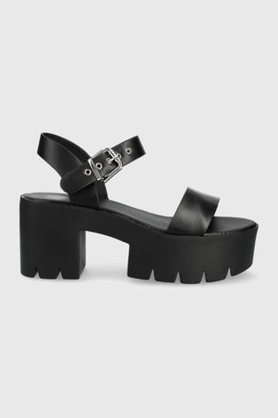 Truffle Collection sandały Jaffa damskie kolor czarny na platformie
