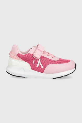 Calvin Klein Jeans sneakersy dziecięce kolor różowy
