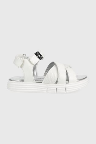 Calvin Klein Jeans sandale copii culoarea alb