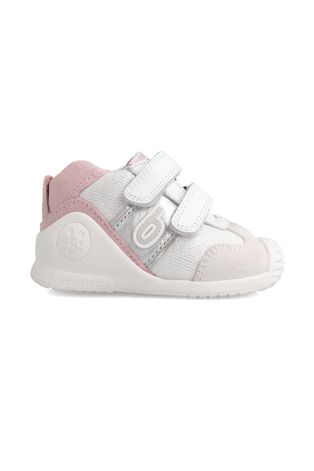 Παιδικά δερμάτινα παπούτσια Biomecanics χρώμα: άσπρο