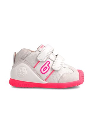 Παιδικά δερμάτινα παπούτσια Biomecanics χρώμα: ροζ