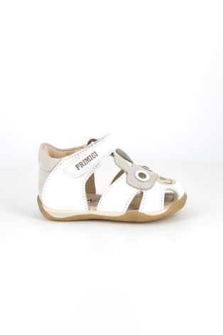 Detské kožené sandále Primigi biela farba