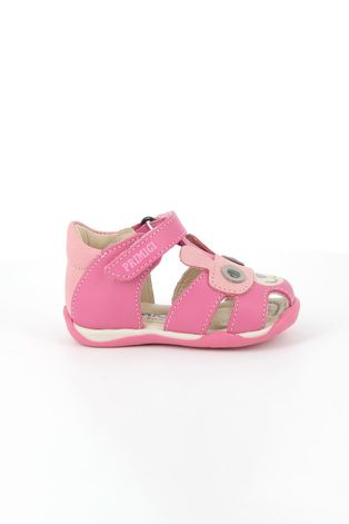 Detské kožené sandále Primigi fialová farba