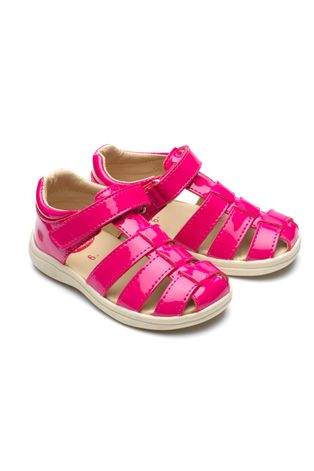 Дитячі шкіряні сандалі Chipmunks колір рожевий