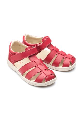 Chipmunks sandale din piele pentru copii culoarea rosu