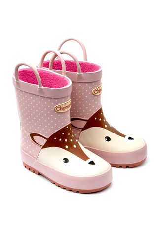 Дитячі гумові чоботи Chipmunks колір рожевий