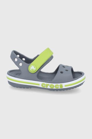Dětské sandály Crocs šedá barva
