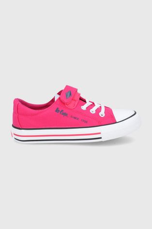 Παιδικά πάνινα παπούτσια Lee Cooper χρώμα: ροζ