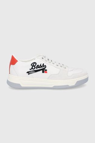 Kožne cipele Boss x Russell Athletic boja: bijela