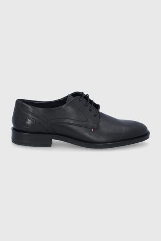 Kožne cipele Tommy Hilfiger za muškarce, boja: crna