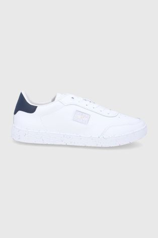 Kožená obuv Tommy Jeans biela farba