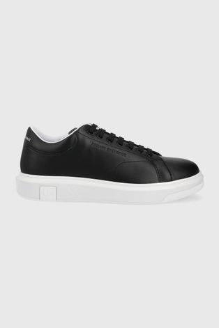 Armani Exchange sneakersy skórzane kolor czarny