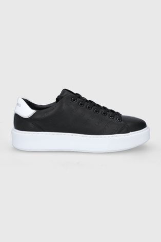 Δερμάτινα παπούτσια Karl Lagerfeld Maxi Kup χρώμα: μαύρο