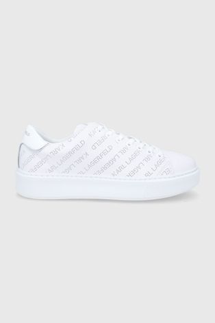 Δερμάτινα παπούτσια Karl Lagerfeld Maxi Kup χρώμα: άσπρο