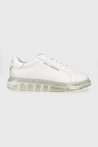 Δερμάτινα αθλητικά παπούτσια Karl Lagerfeld Kapri Kushion χρώμα: άσπρο
