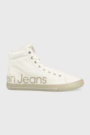 Високи кецове Calvin Klein Jeans в бяло