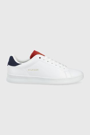 Kožne cipele Tommy Hilfiger boja: bijela