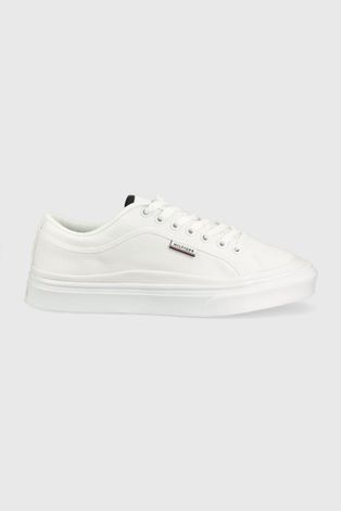 Πάνινα παπούτσια Tommy Hilfiger χρώμα: άσπρο