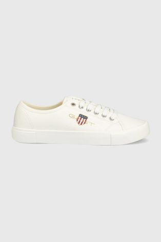 Πάνινα παπούτσια Gant Billox ανδρικά, χρώμα: άσπρο