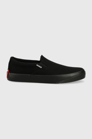 Πάνινα παπούτσια HUGO Dyer χρώμα: μαύρο