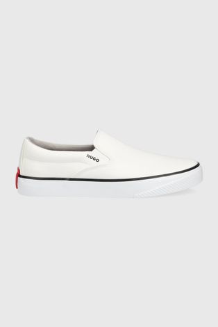 Πάνινα παπούτσια HUGO Dyer χρώμα: άσπρο