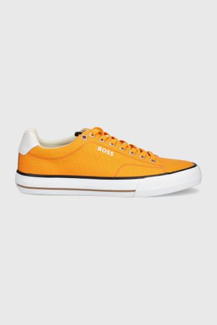 Πάνινα παπούτσια BOSS Aiden χρώμα: πορτοκαλί