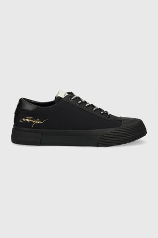 Πάνινα παπούτσια Emporio Armani χρώμα: μαύρο