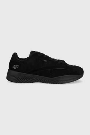 Замшевые кроссовки 4F цвет чёрный