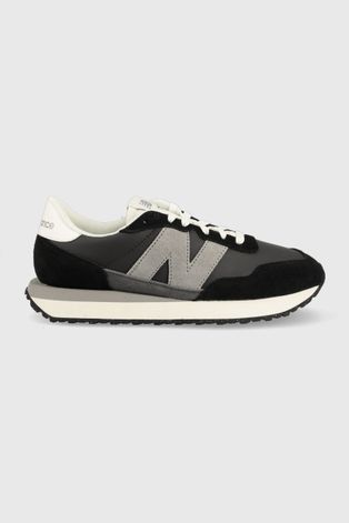 Δερμάτινα αθλητικά παπούτσια New Balance Ms237rc χρώμα: μαύρο
