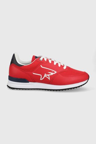 Paul&Shark buty skórzane kolor czerwony