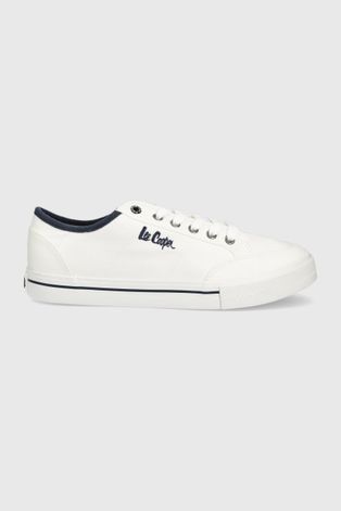 Πάνινα παπούτσια Lee Cooper ανδρικός, χρώμα: άσπρο