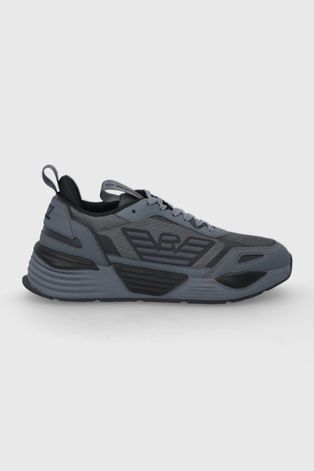 Обувки EA7 Emporio Armani в сиво с равна подметка