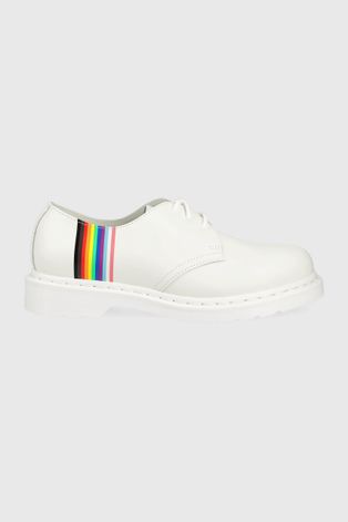 Δερμάτινα κλειστά παπούτσια Dr. Martens χρώμα: άσπρο