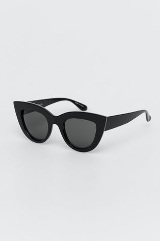 Γυαλιά ηλίου Pieces γυναικεία, χρώμα: μαύρο