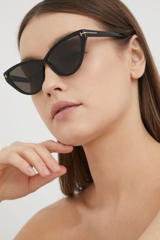 Слънчеви очила Tom Ford дамски в черно