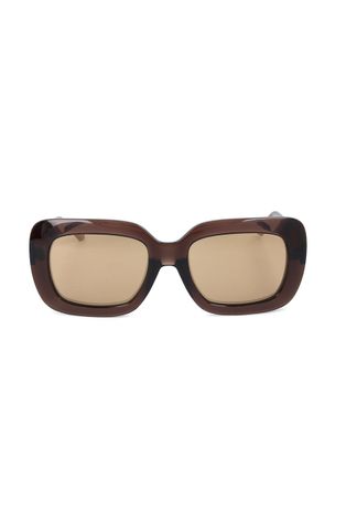 Сонцезахисні окуляри Calvin Klein жіночі колір коричневий